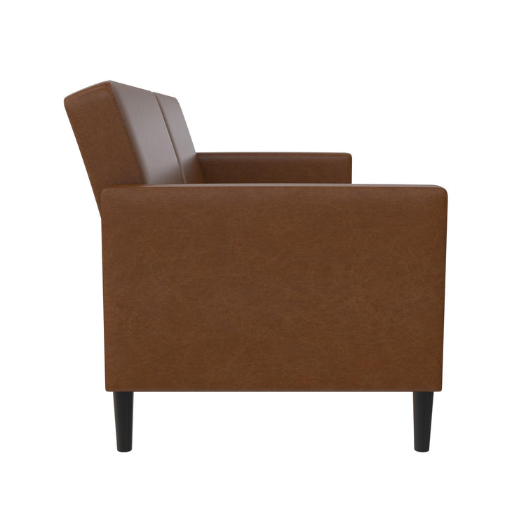 Farnsworth Futon - Camel Faux Leather