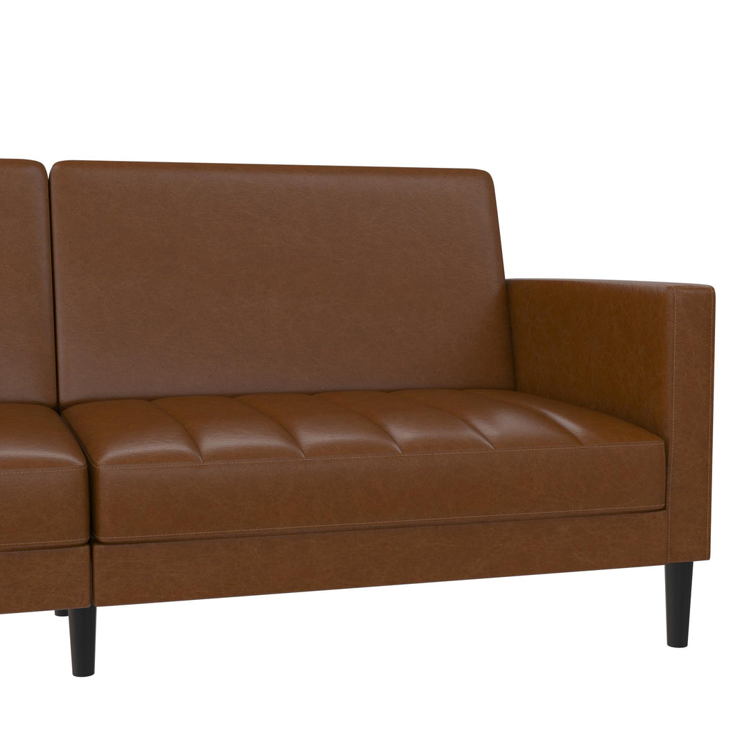 DHP Farnsworth Upholstered Futon Sofa - Camel