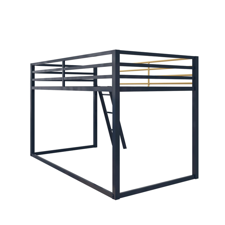 Monarch Hill Haven Metal Junior Loft Bed with Angled Ladder - Navy - Twin