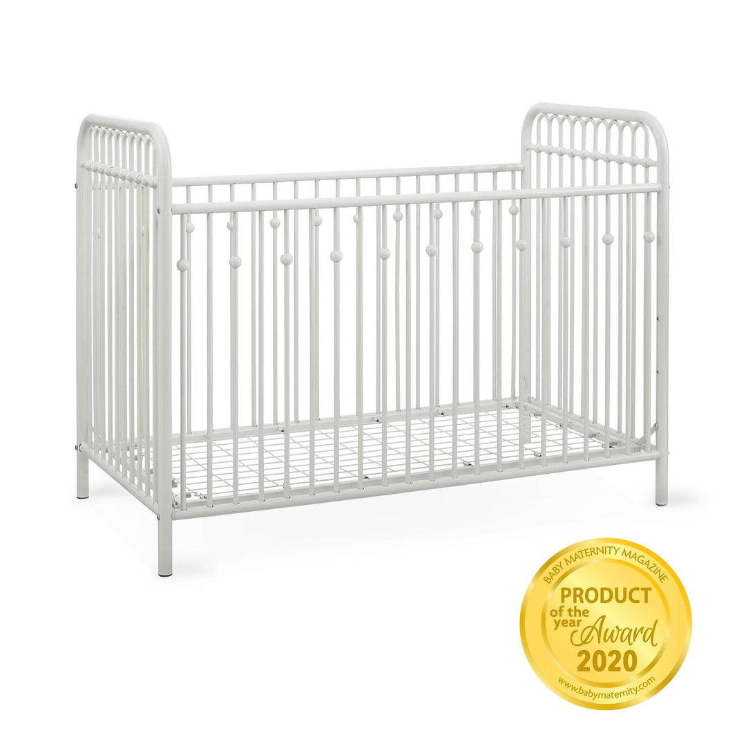 Monarch Hill Ivy Metal Crib Adjusts to 3 Different Heights - White