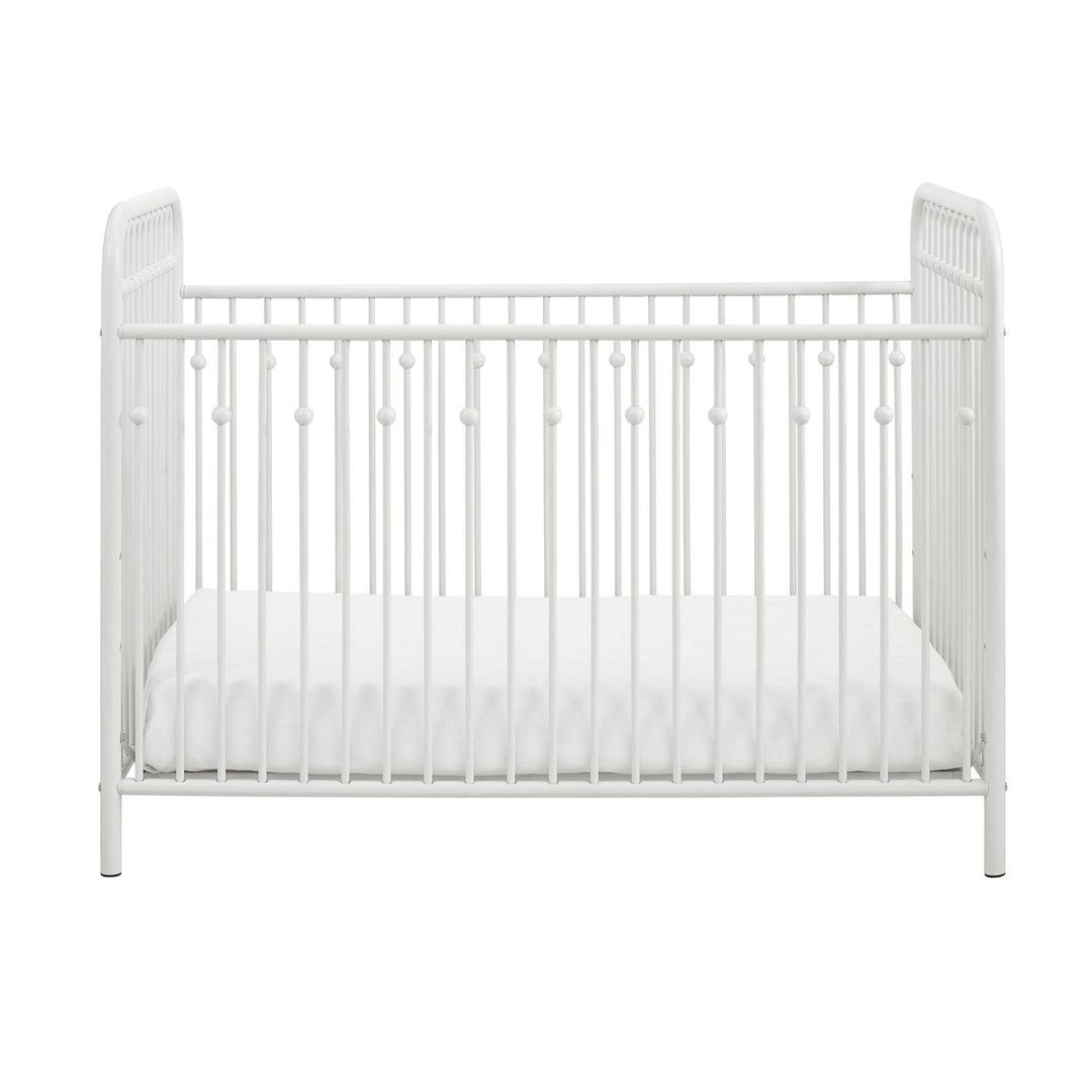 Monarch Hill Ivy Metal Crib Adjusts to 3 Different Heights - White