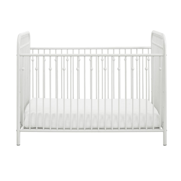 Monarch Hill Ivy Metal Crib Adjusts to 3 Different Heights - White