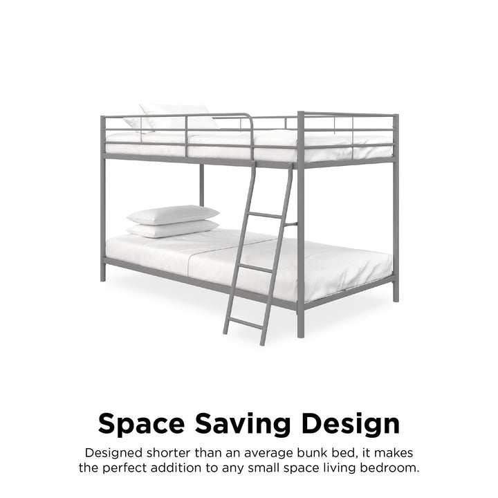 bunkbed twin over twin - Silver - Twin-Over-Twin