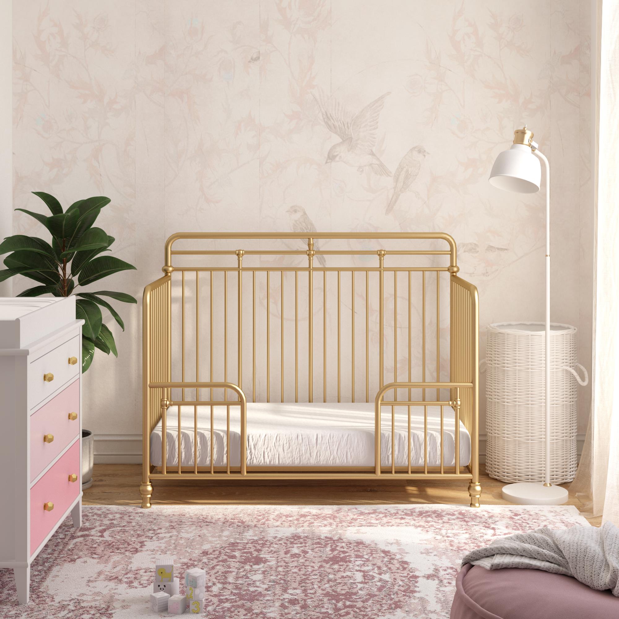 Gold metal crib nursery 2025
