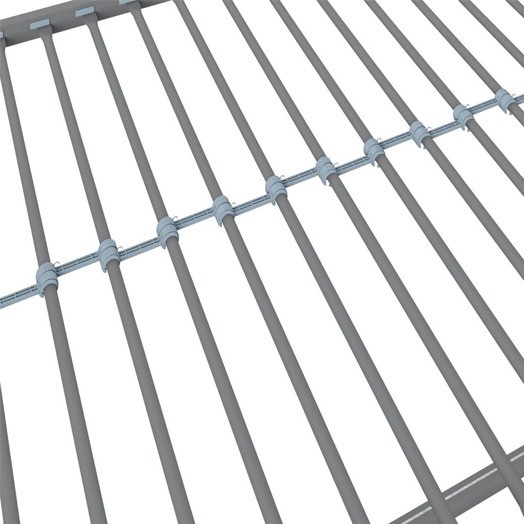 Kids metal bunk with safety features -  Silver 