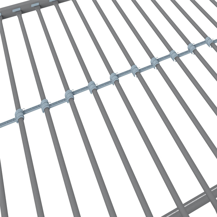 Kids metal bunk with safety features -  Silver 