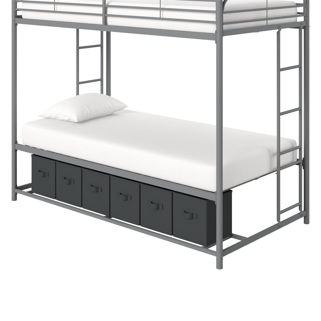 Twin bed with metal durability -  Silver 
