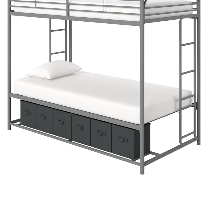 Twin bed with metal durability -  Silver 