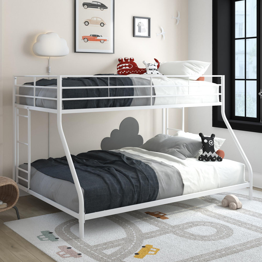 twin over full size bed - White - Twin-Over-Full