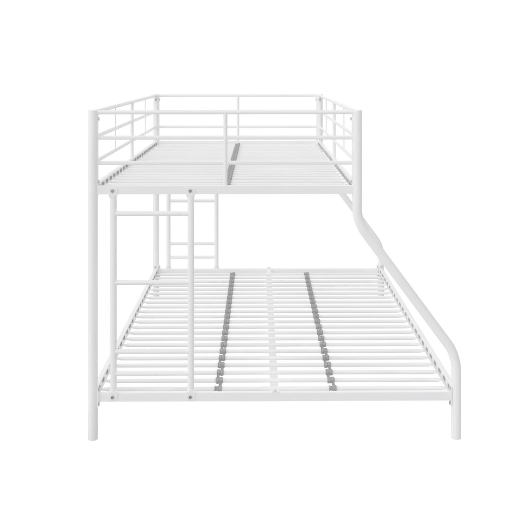 bunk bed twin over full metal - White - Twin-Over-Full