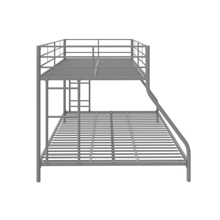 bunk beds twin over full - Silver - Twin-Over-Full