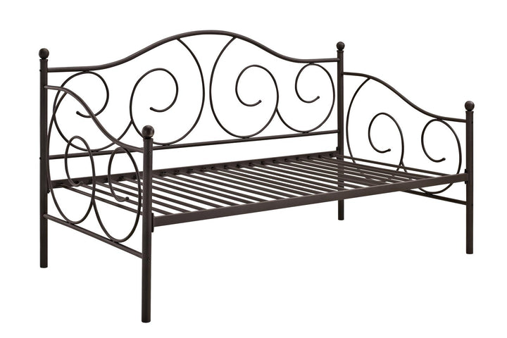 Victoria Metal Daybed with 15 Inch Clearance for Storage - Bronze - Twin