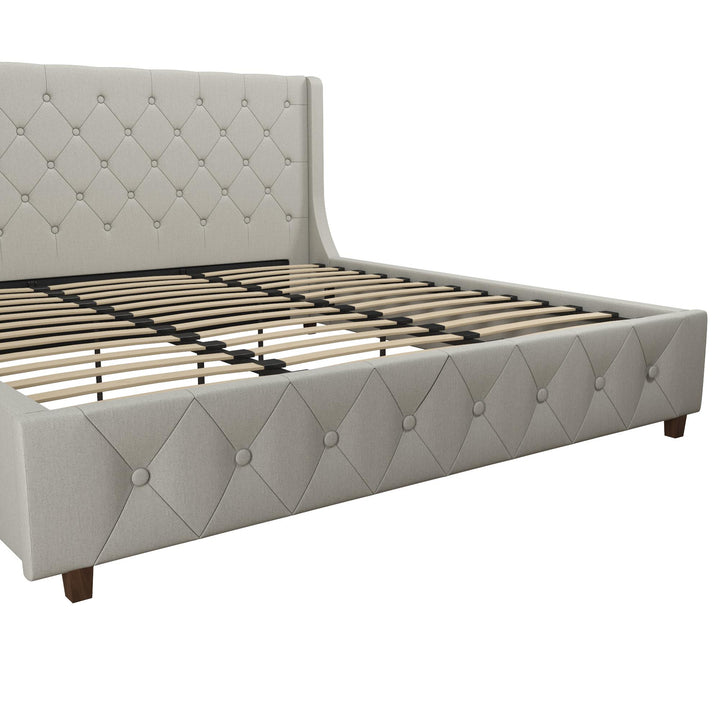 Mercer Upholstered Bed - Light Gray - King