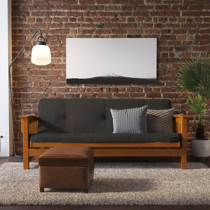 Kali 6 Inch Thermobonded High Density Polyester Fill Futon Mattress - Black - Full