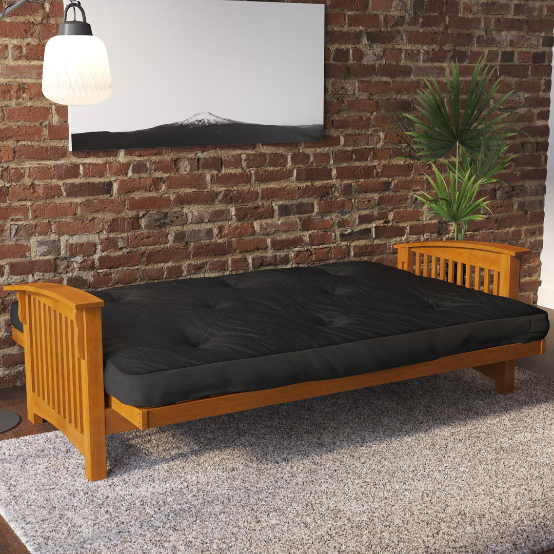 Kali 6 Inch Thermobonded High Density Polyester Fill Futon Mattress - Black - Full