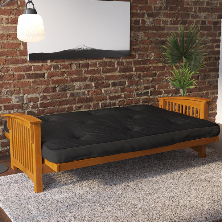 Kali 6 Inch Thermobonded High Density Polyester Fill Futon Mattress - Black - Full