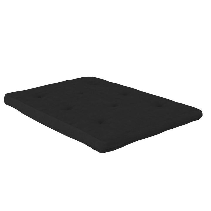 Kali 6 Inch Thermobonded High Density Polyester Fill Futon Mattress - Black - Full