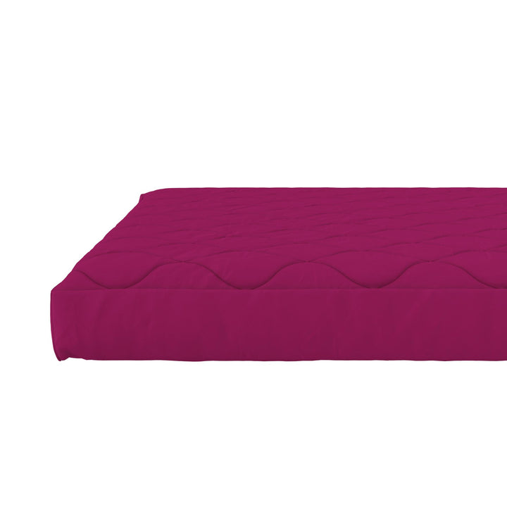 Dana 6 Inch Quilted Mattress with Removable Cover and Thermobonded Polyester Fill - Pink - Full
