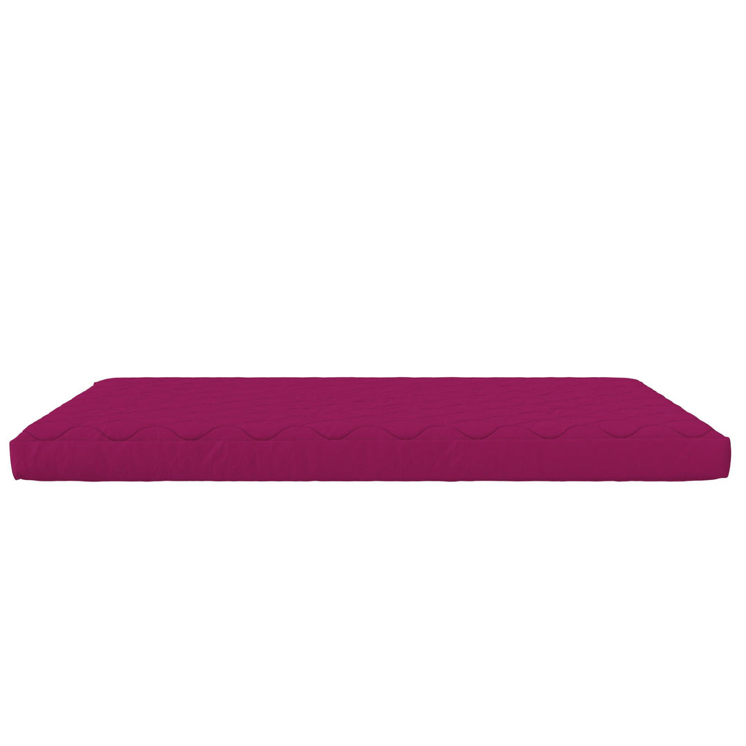 Dana 6 Inch Quilted Mattress with Removable Cover and Thermobonded Polyester Fill - Pink - Full