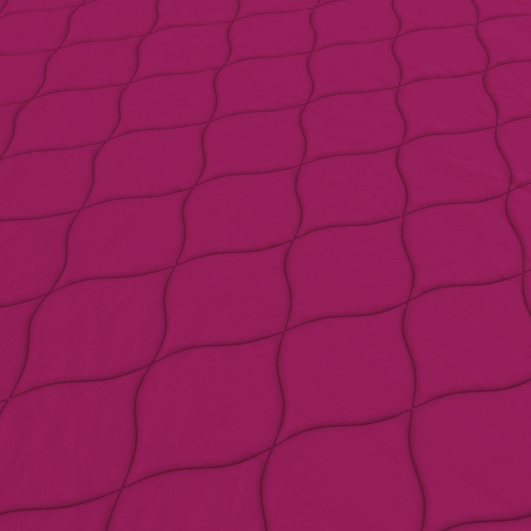 Dana 6 Inch Quilted Mattress with Removable Cover and Thermobonded Polyester Fill - Pink - Full