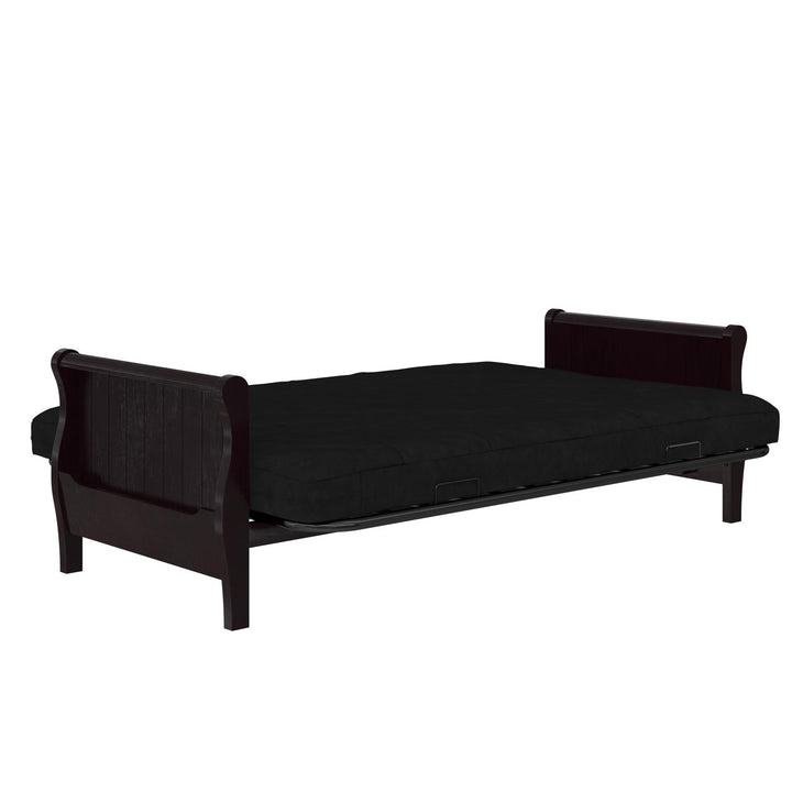 Willow 6 Inch Full Size Quilted Microfiber Futon Mattress - Black - Full