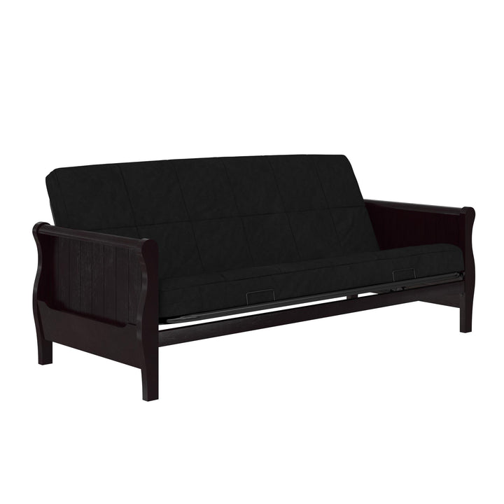 Willow 6 Inch Full Size Quilted Microfiber Futon Mattress - Black - Full