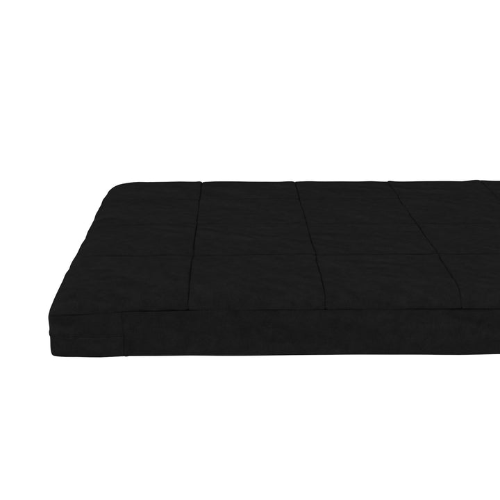 Willow 6 Inch Full Size Quilted Microfiber Futon Mattress - Black - Full
