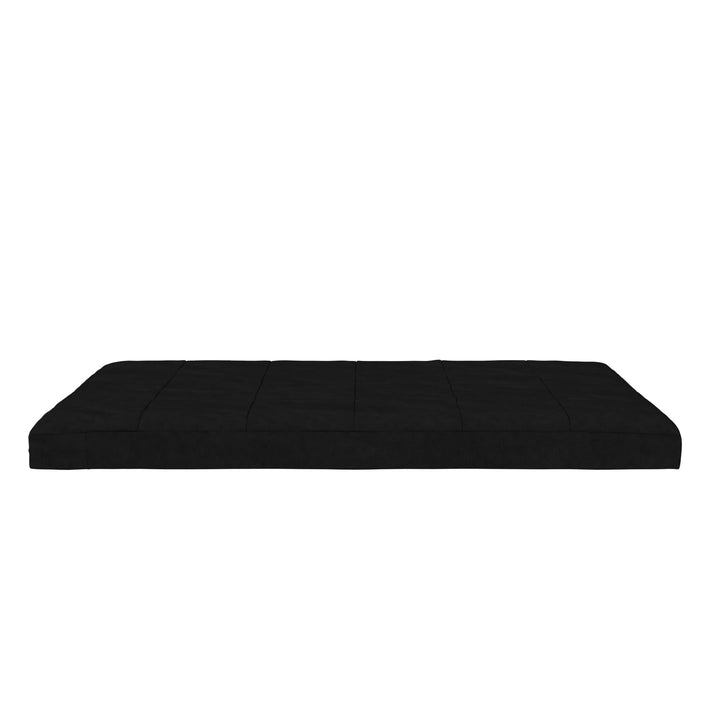 Willow 6 Inch Full Size Quilted Microfiber Futon Mattress - Black - Full