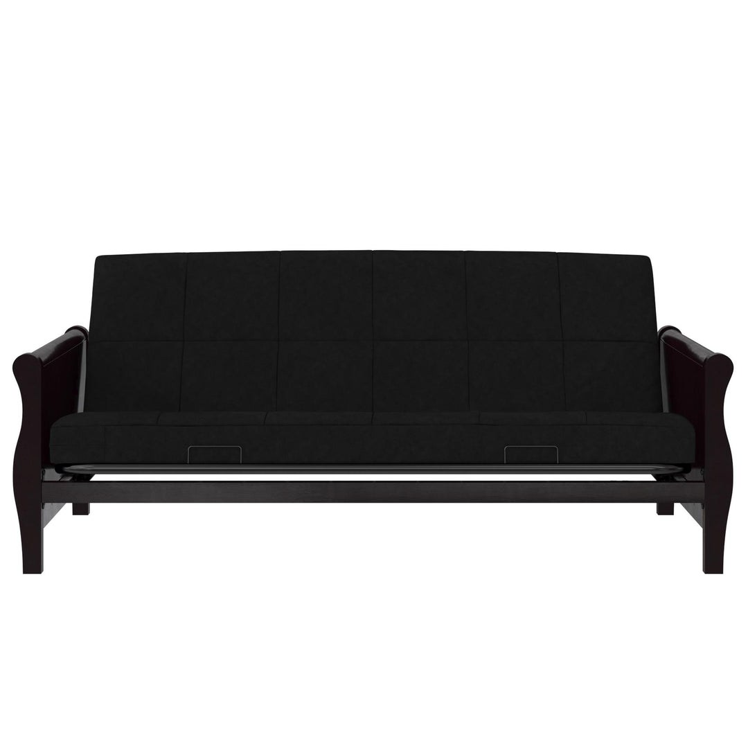 Willow 6 Inch Full Size Quilted Microfiber Futon Mattress - Black - Full