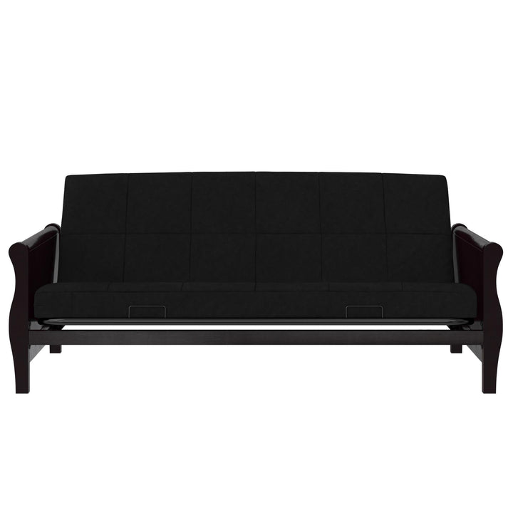 Willow 6 Inch Full Size Quilted Microfiber Futon Mattress - Black - Full