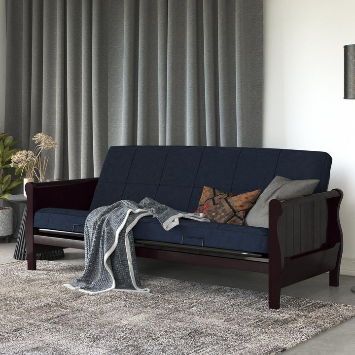 Willow 6 Inch Full Size Quilted Microfiber Futon Mattress - Blue - Full