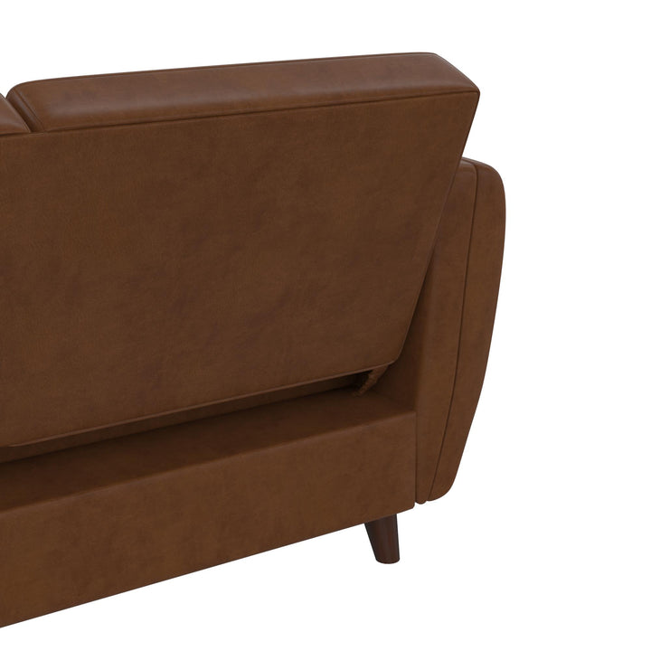 Perry Reversible Sectional Futon with Storage - Camel