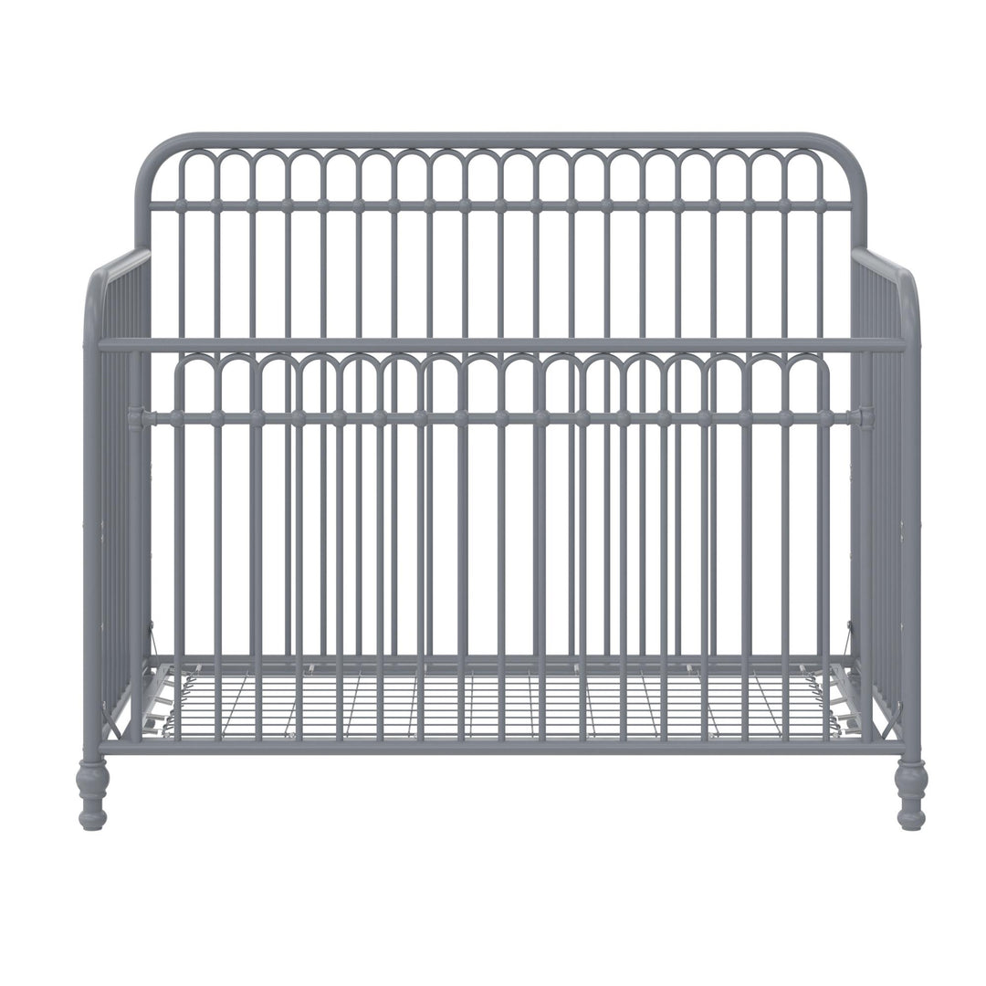 Ivy 3 in 1 Convertible Metal Crib - Dove Gray