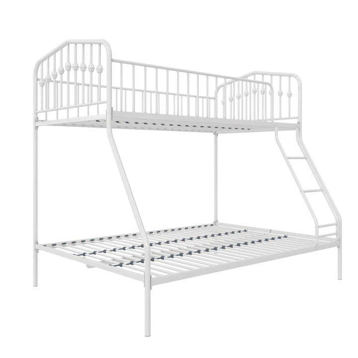 Bushwick bunk bed with ladder -  White 