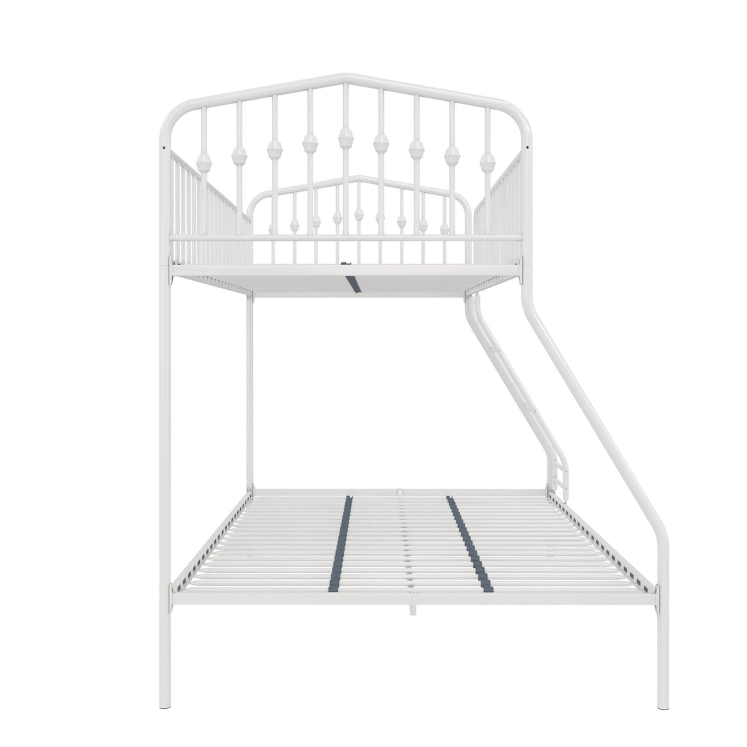 Twin size metal bunk bed -  White 