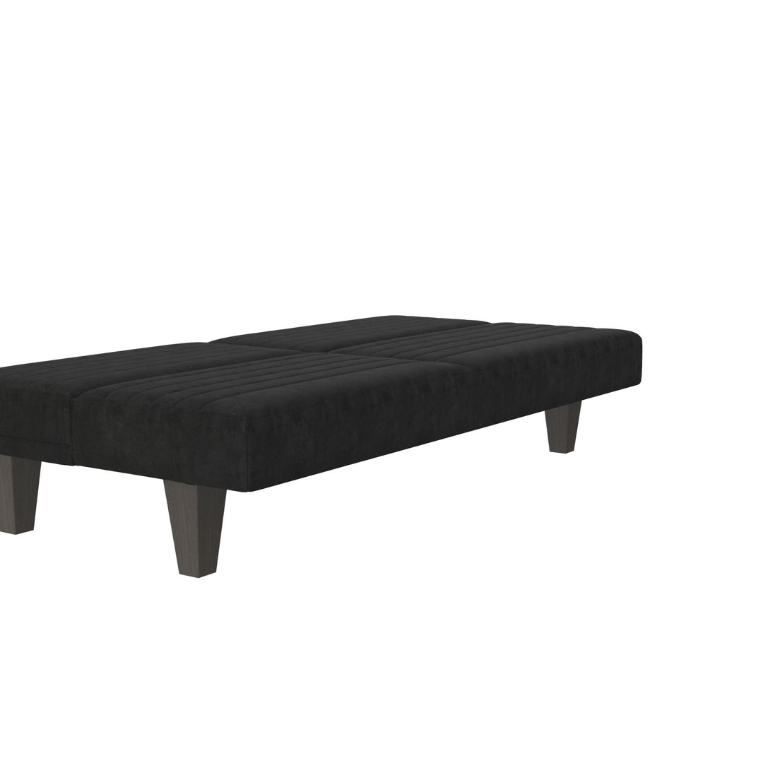 Convertible Futon with Upholstery for Comfort -  Black