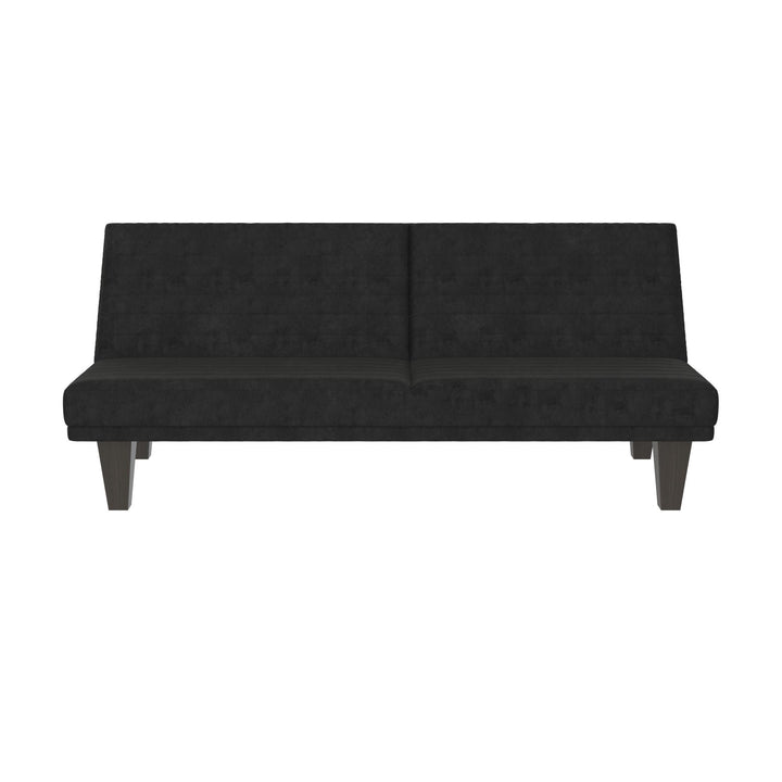 Dillan Upholstered Convertible Futon with Multiple Reclining Positions  -  Black