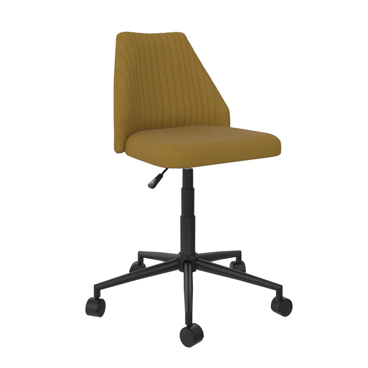 Office seating with casters -  Mustard