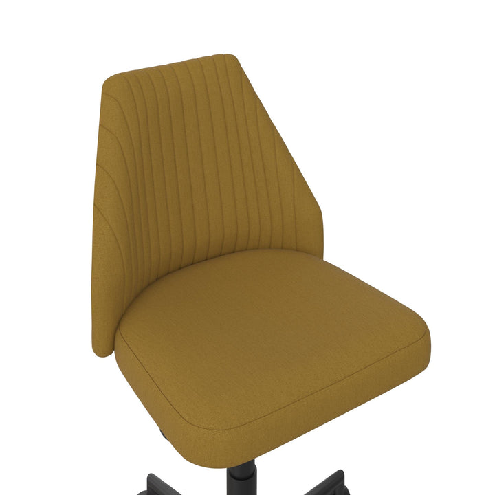 Chair with casters for mobility -  Mustard