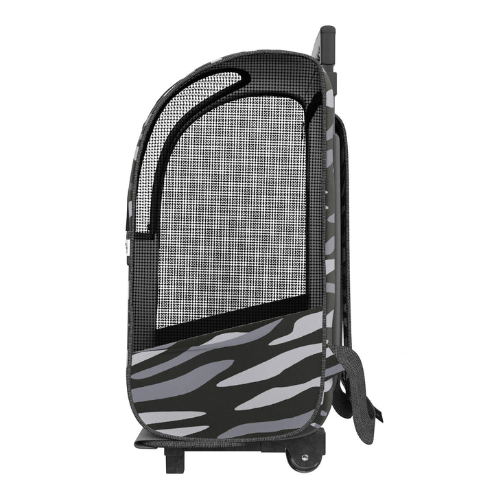 Travel-friendly pet trolleys with handles -  Black Camouflage