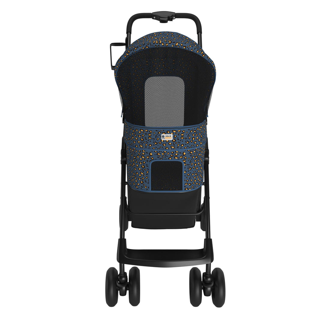 Kaya Pet Stroller with a Foldable Design  -  Blue Cheetah