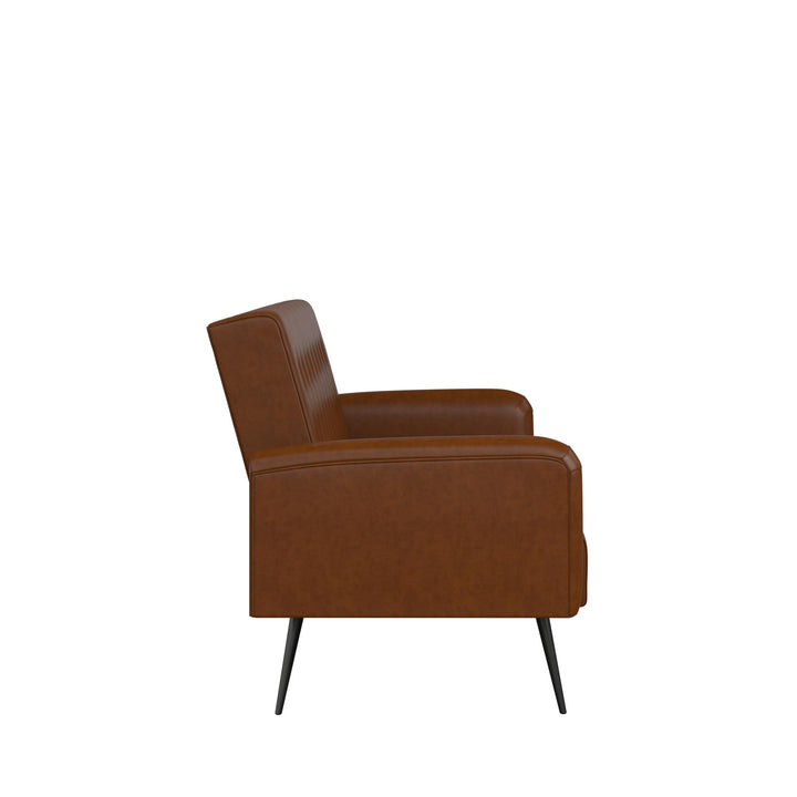 Stevie Futon - Camel Faux Leather