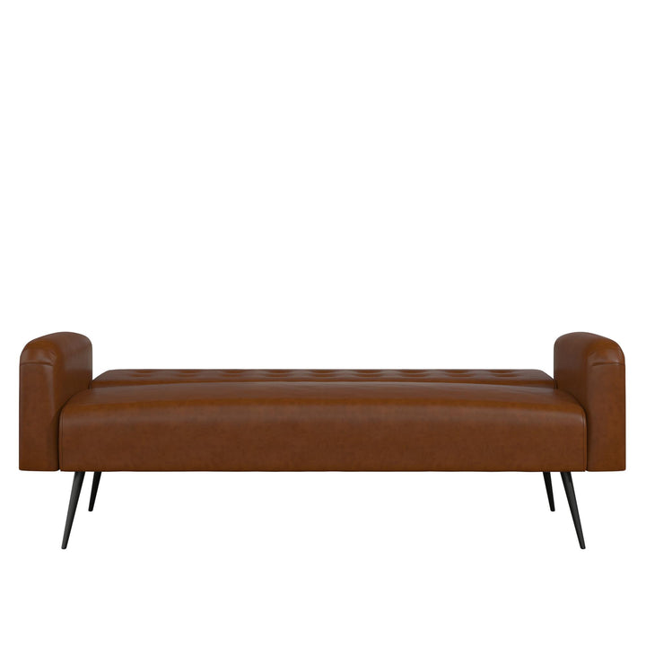 Stevie Futon - Camel Faux Leather