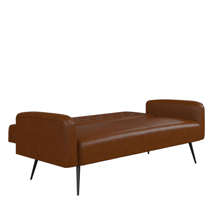 Stevie Futon - Camel Faux Leather
