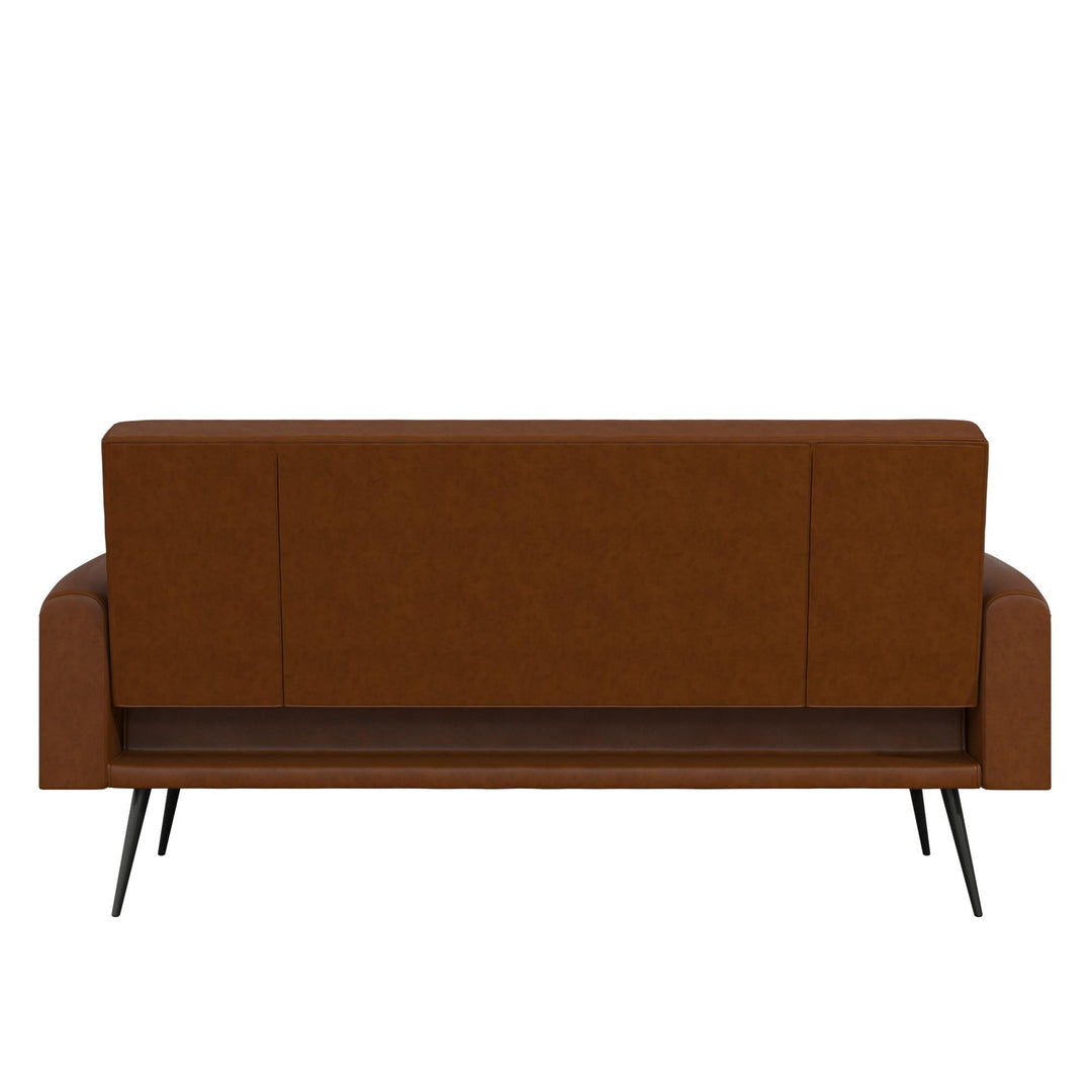 Stevie Futon - Camel Faux Leather