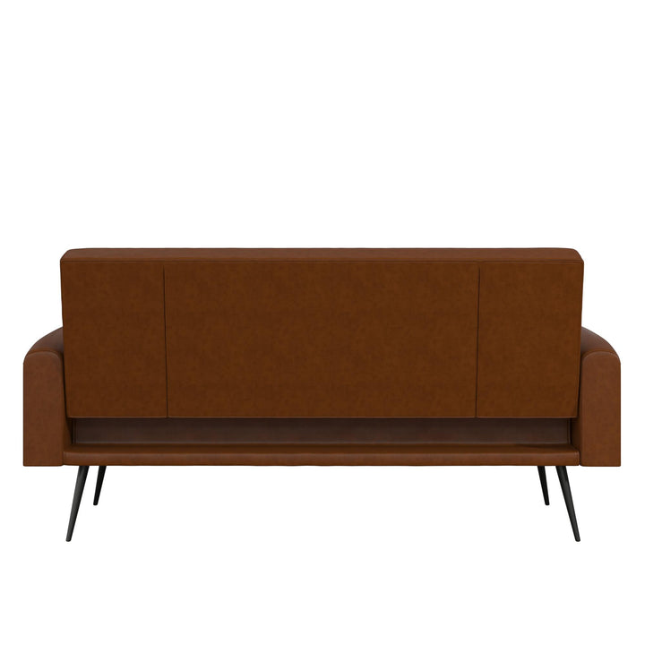 Stevie Futon - Camel Faux Leather