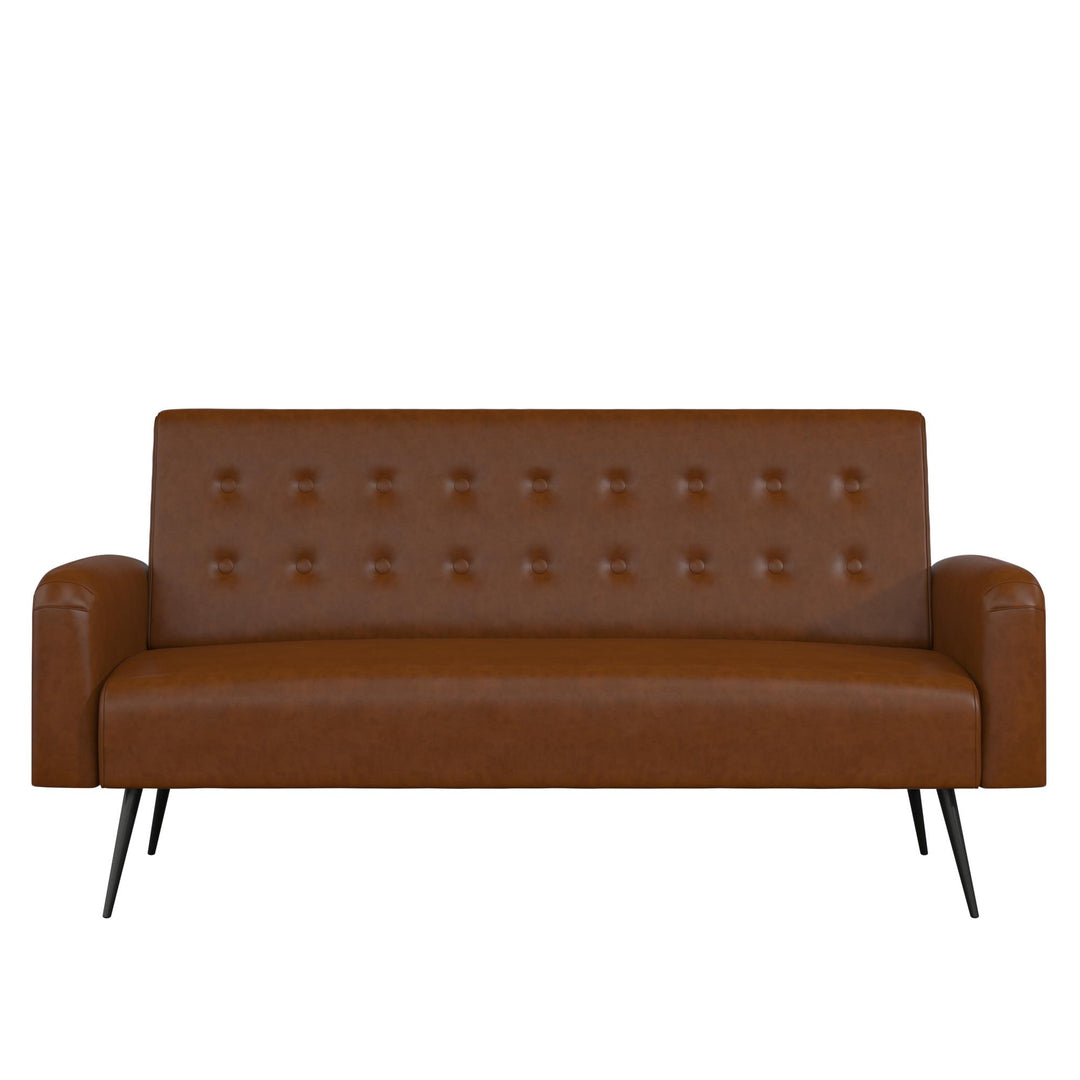 Stevie Futon - Camel Faux Leather