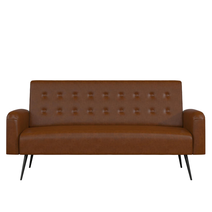 Stevie Futon - Camel Faux Leather