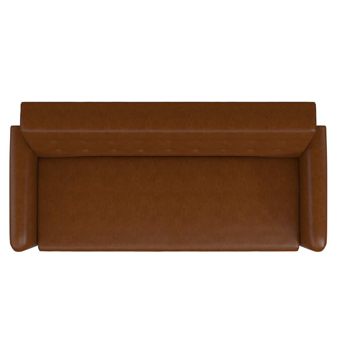 Stevie Futon - Camel Faux Leather