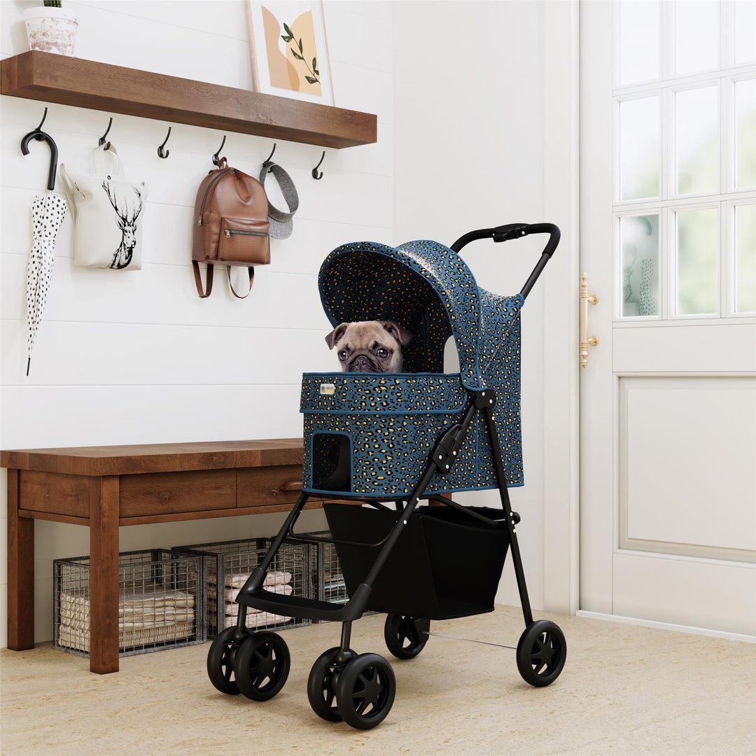 How to fold and store Kaya pet stroller -  Blue Cheetah